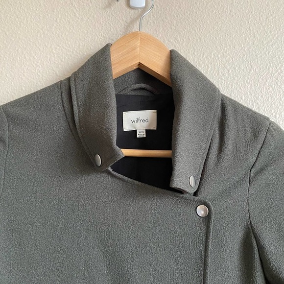 Aritzia Wilfred Mayet Blazer Jacket Moto Classy Minimalist Gray Women's XXXS - Picture 4 of 14